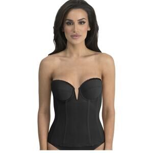 Dominique Strapless Full Length Corset Black 36D New